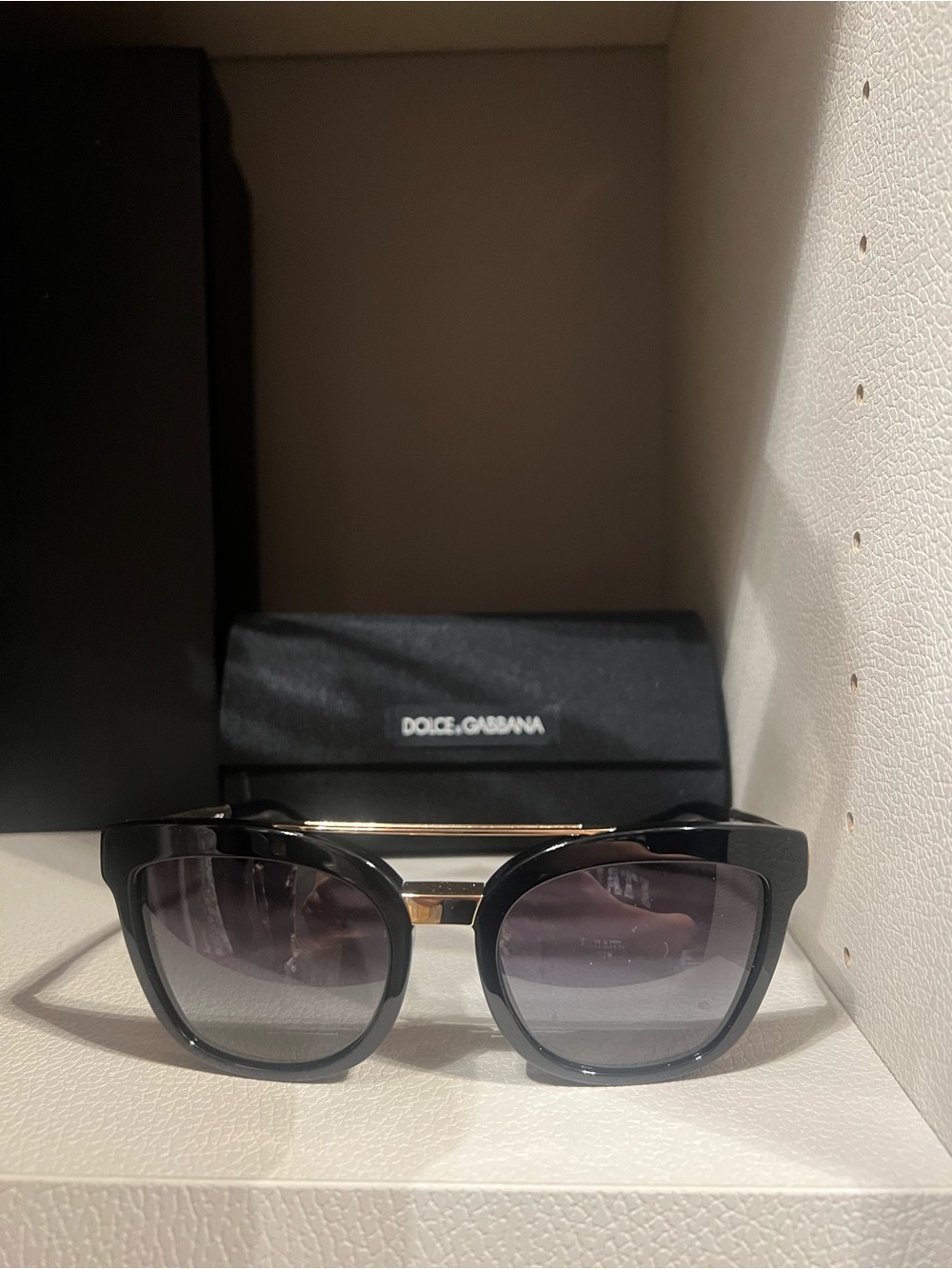 Dolce & Gabbana Black and Gold Women's Sunglasses